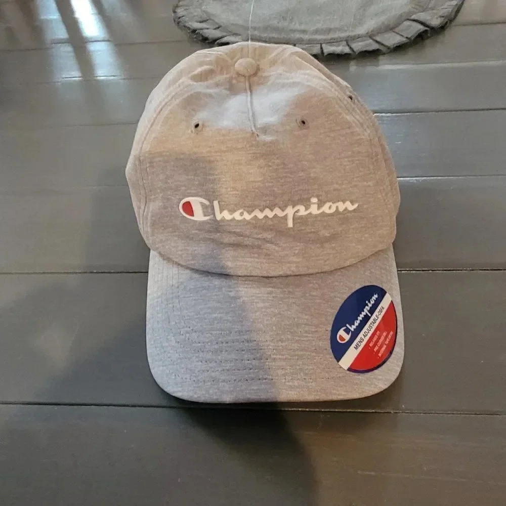 Champion Men's Unisex Gray Adjustable Relaxed Fit Hat Cap - OSFA
